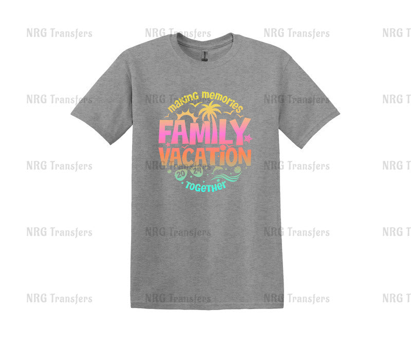 a t - shirt with the words family vacation on it