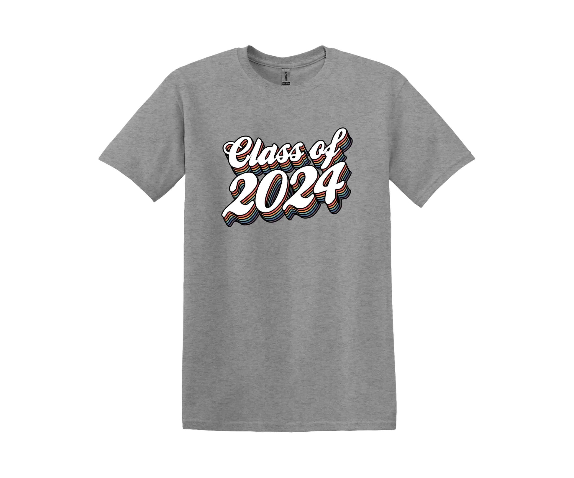 a gray t - shirt with the class of 202 printed on it